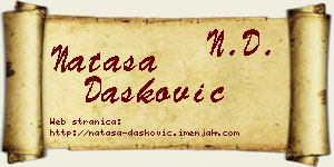 Nataša Dašković vizit kartica